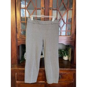 THE FOLD London Women US 12 Grey Herringbone Cropped Trouser‎ Pants